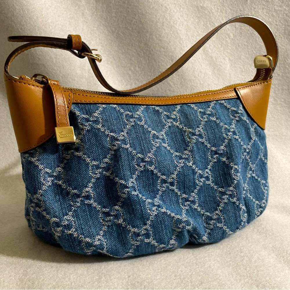 Gucci Blue and Tan Women's Bag